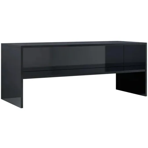 TV cabinet 100x40x40 cm chipboard high-gloss black