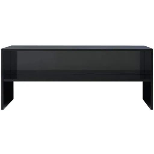 TV cabinet 100x40x40 cm chipboard high-gloss black