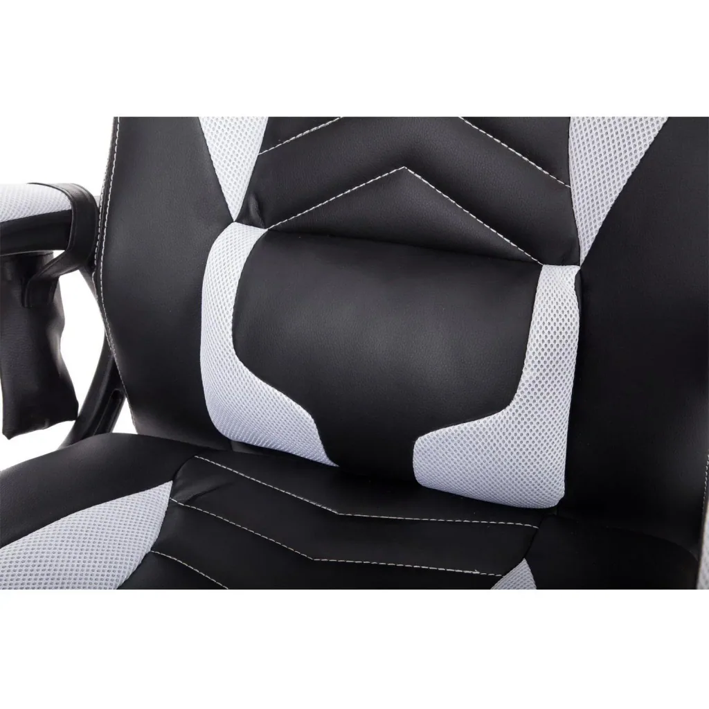 Office chair gaming chair with massage and heat function black and white