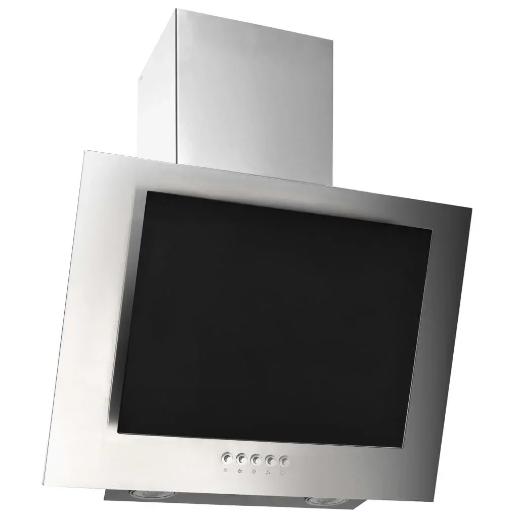 RGB LED wall hood 60 cm made of stainless steel and tempered glass