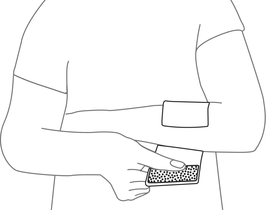 Elbow support made from recycled plastic
