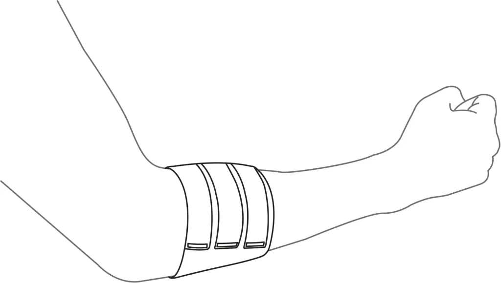 Elbow support made from recycled plastic