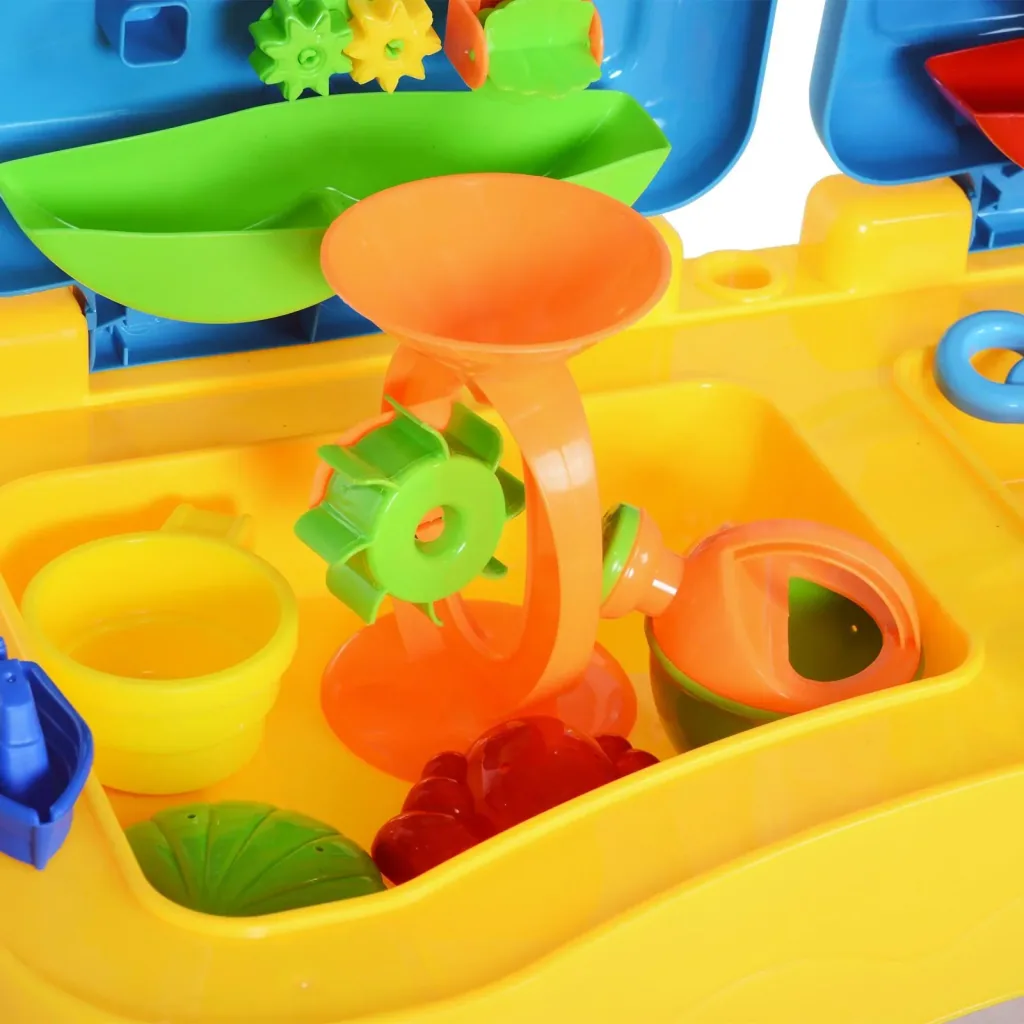 Children's sandpit table with 31-piece accessories