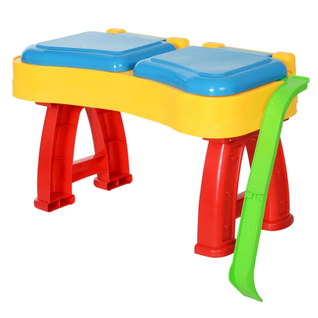 Children's sandpit table with 31-piece accessories