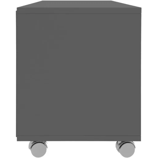 TV cabinet with wheels 90x35x35 cm chipboard black