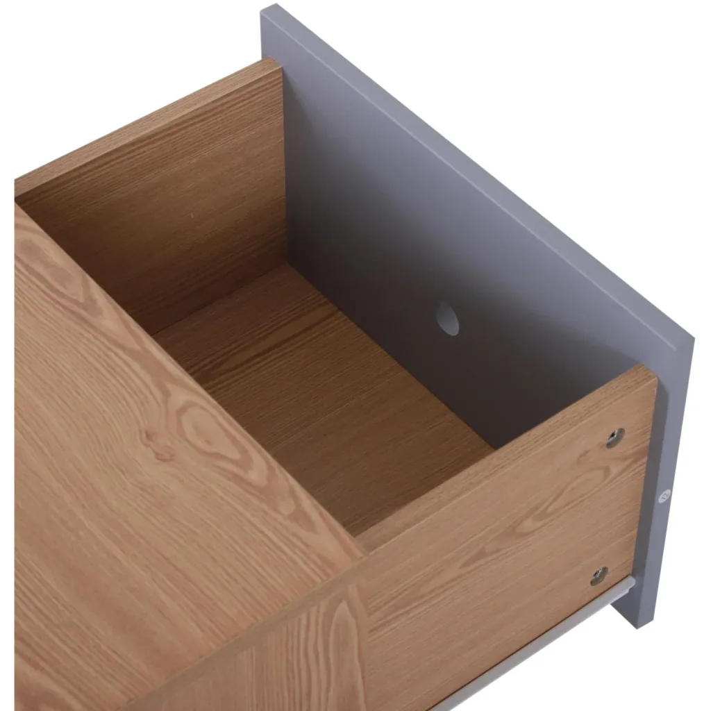 TV table TV cabinet TV board lowboard retro style with dot pattern wood 140 x 40 x 44.5 cm