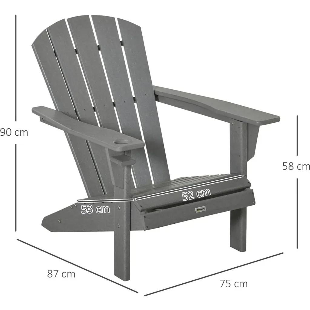 Adirondack garden chair with drink