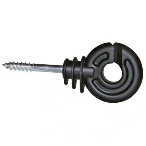 Ring Insulator Compact, Black Short Carrier, 120 pieces in a bucket