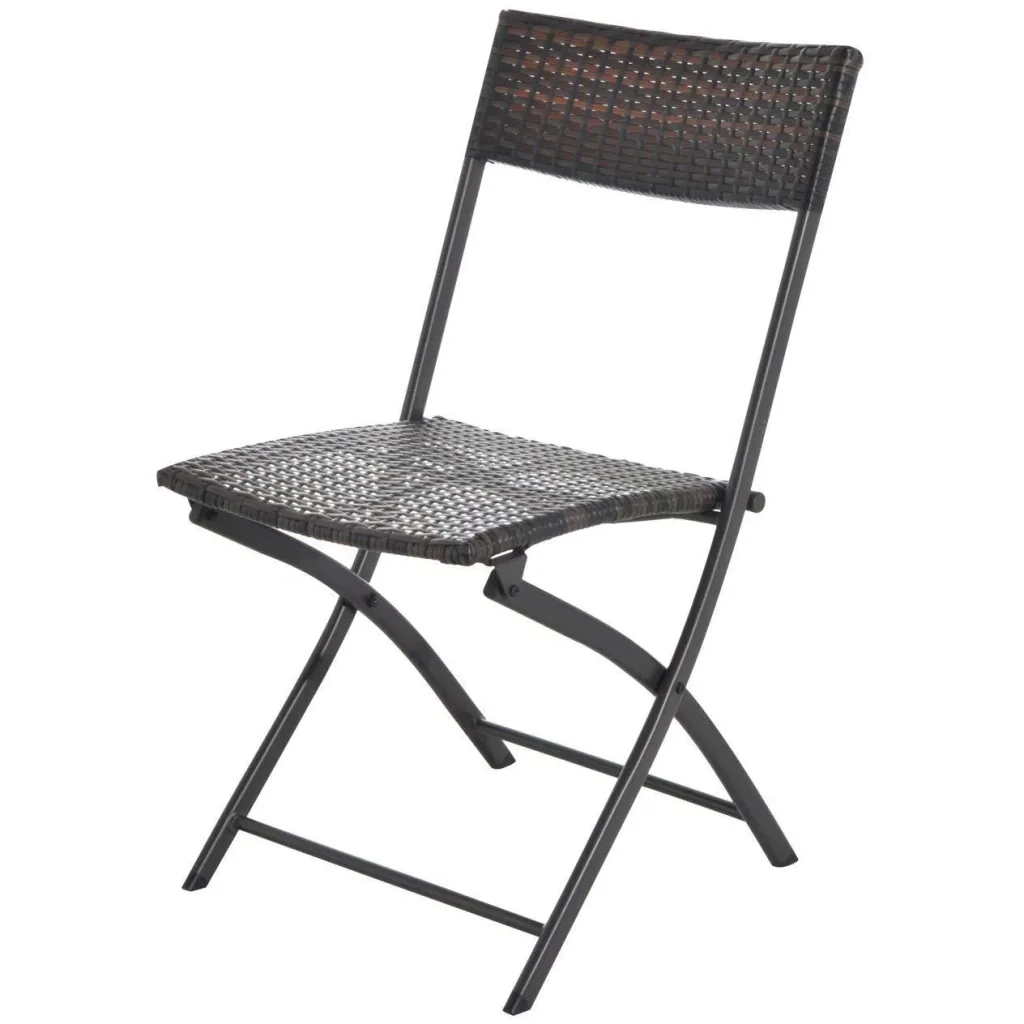 Bistro set polyrattan 3 pcs, seating set balcony set