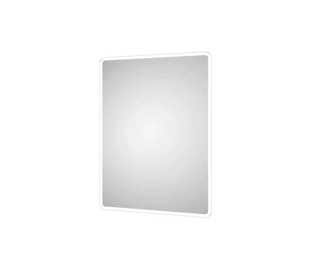 Bathroom mirror with lighting, "Moon" - 80 x 60 cm - with surrounding ambient light - light color neutral white