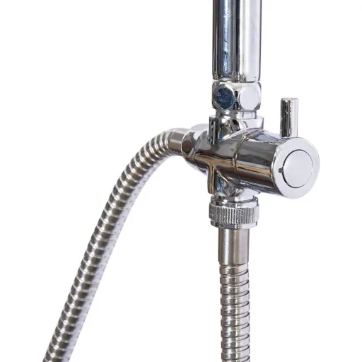 Rain shower shower system hand shower 3 shower modes height adjustable silver