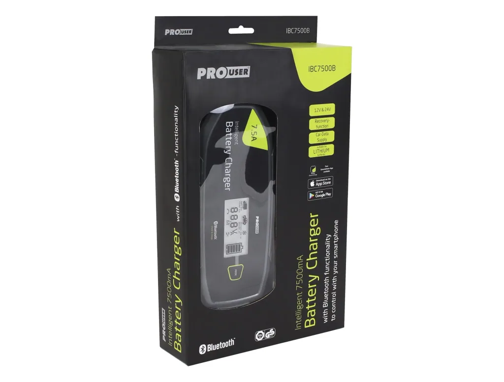Microprocessor battery charger IBC7500B with Bluetooth