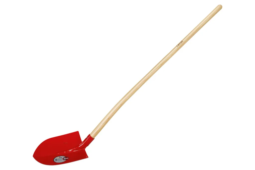 RUHR-BRILLANT, Frankfurt shovel, size 1, hardened, red powder-coated, long ash handle 130 cm