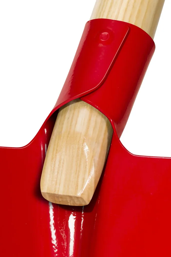 RUHR-BRILLANT, Frankfurt shovel, size 1, hardened, red powder-coated, long ash handle 130 cm