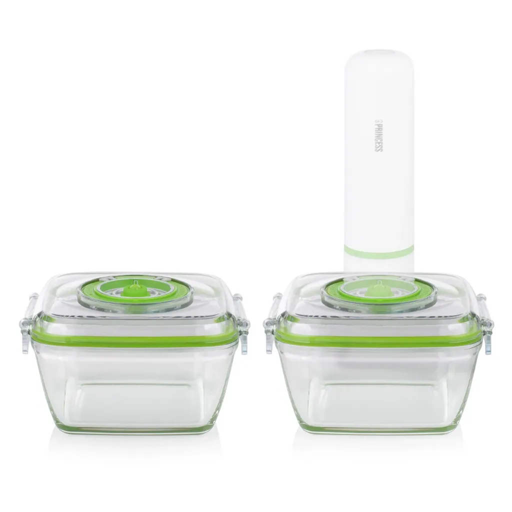 Glass vacuum container, 2 x 700ml, for vacuum pump 957306