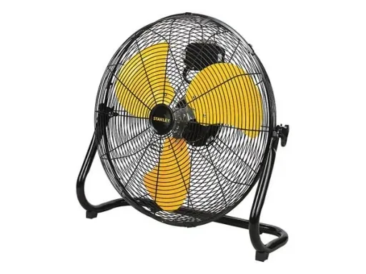 Floor fan steel Ø 51 cm black/yellow