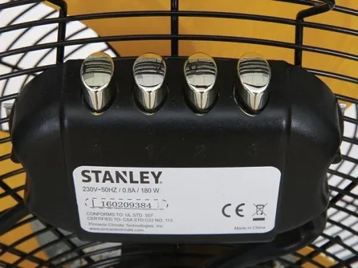 Floor fan steel Ø 51 cm black/yellow