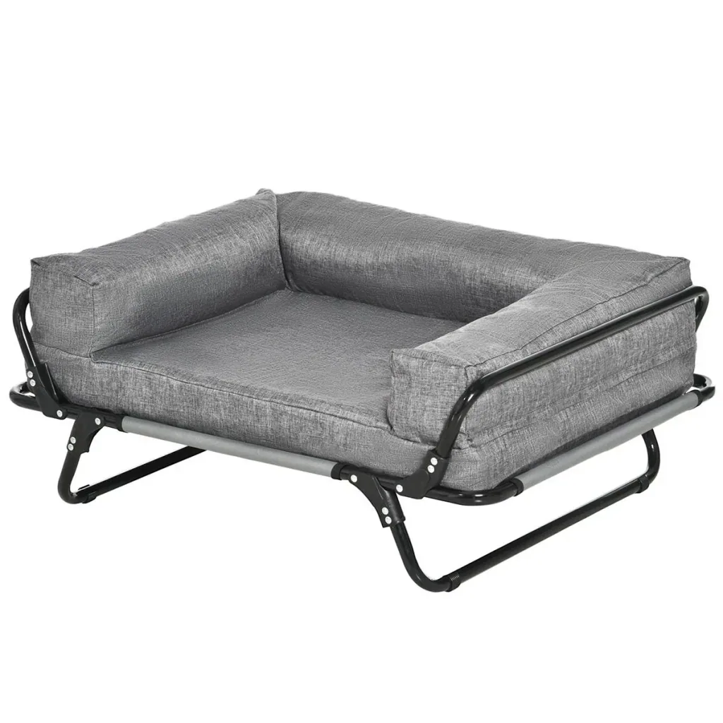 2-in-1 dog bed outdoor pet sofa with steel frame raised dog sofa sleeping place for cats dogs breathable abne
