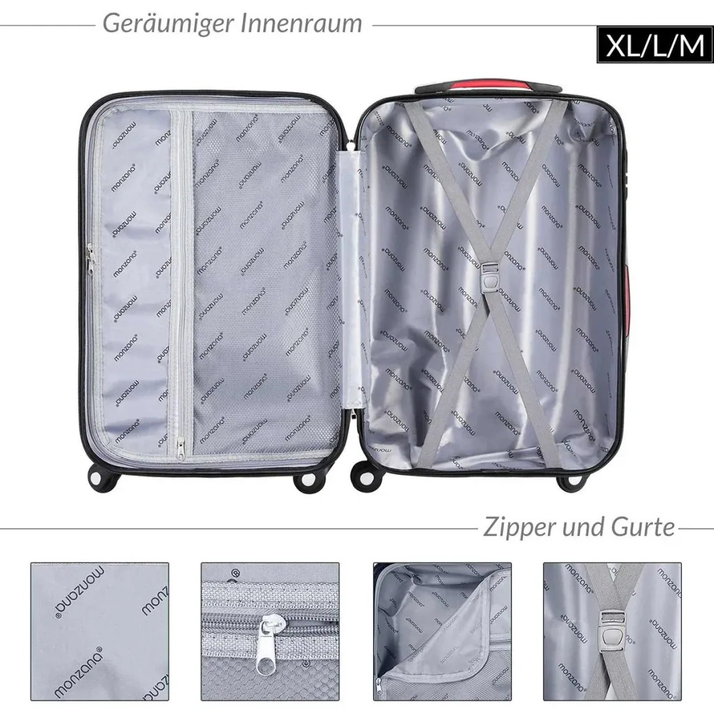 Hard-shell case set of 4 pieces Baseline Ros" Beautycase/M/L/XL