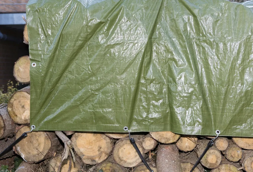 Tarpaulin, plain green, strong 90 g/m², 2 x 3 m