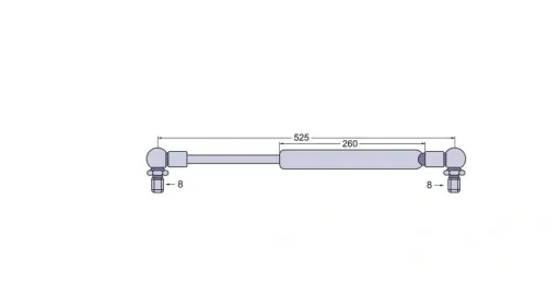 Gas spring Massey Ferguson - rear window 3301920M92