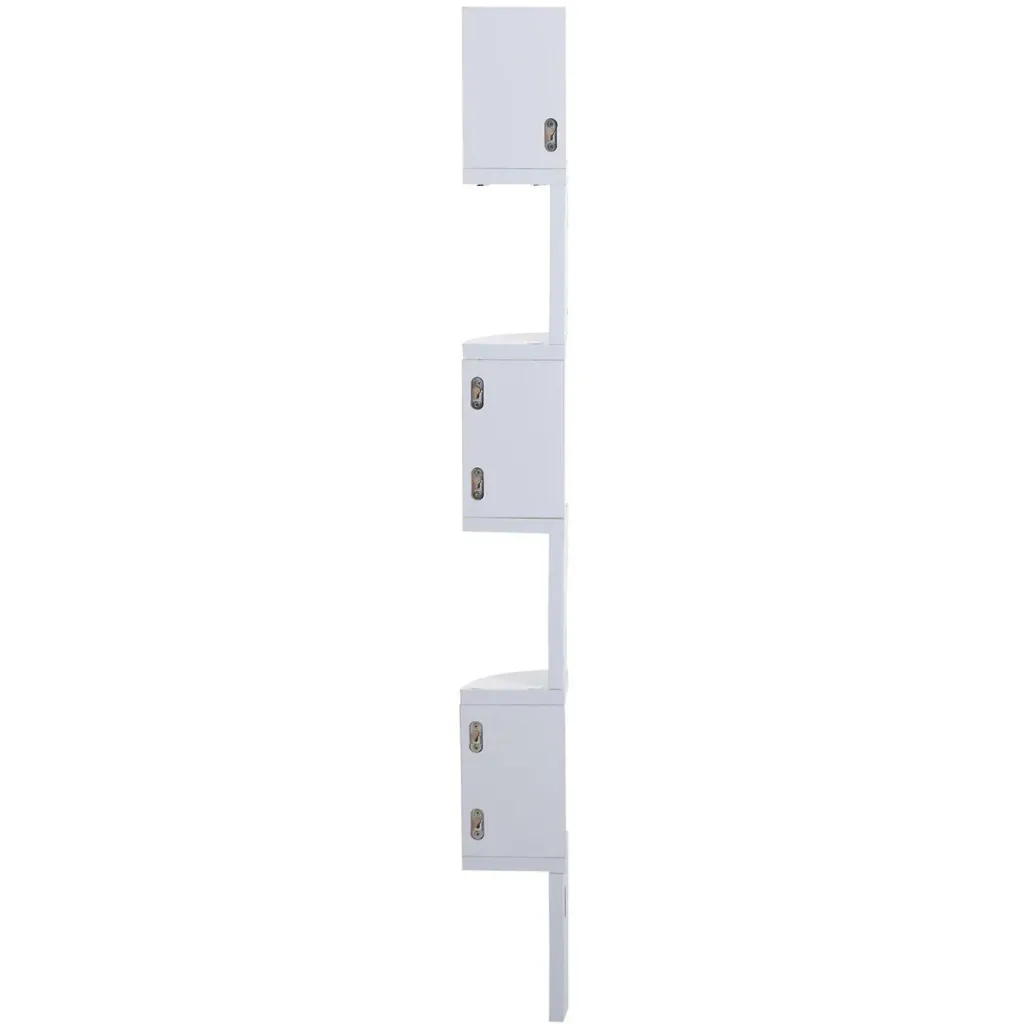 Wall shelf corner shelf bookcase white
