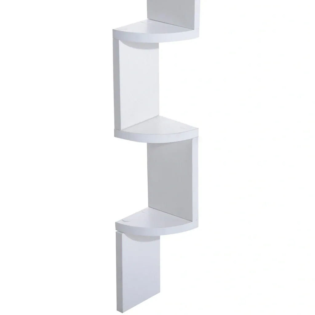 Wall shelf corner shelf bookcase white