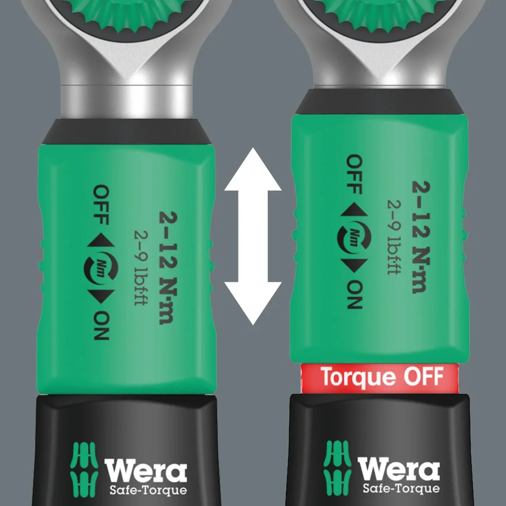Torque wrench Safe-Torque 1/4" square, 2-12 NM, 10 pieces