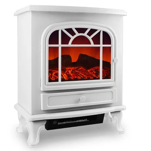 Electric fireplace with fan heater and chimney effect 2000W