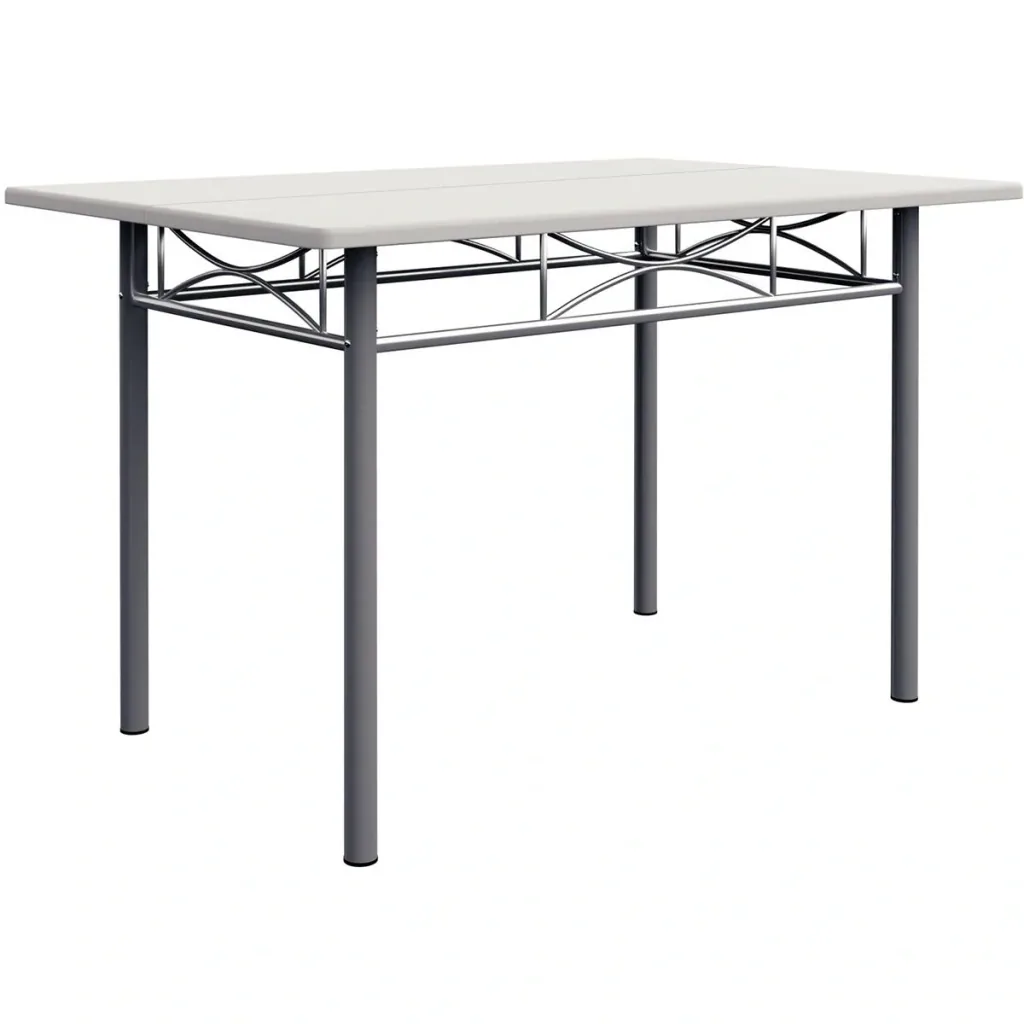 5-piece furniture set - dining table + 4 chairs - white