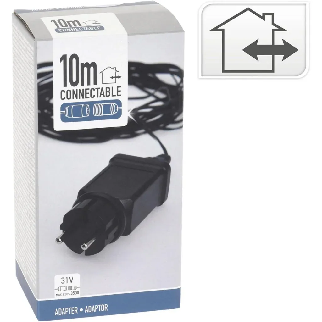 Starter Adapter 2 STUKS - for connectable Christmas lights - Suitable for up to 1600 LEDs - 10 meters