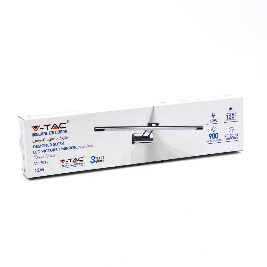 VT-7012 LED mirror lighting - 12w - Chrome - 3000k