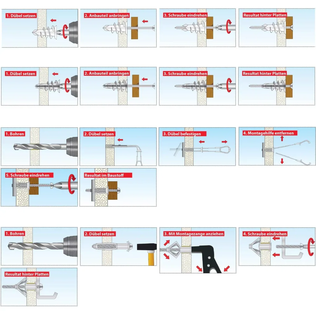 Hollow wall anchors - Indoor Box Pro assortment 68 pieces