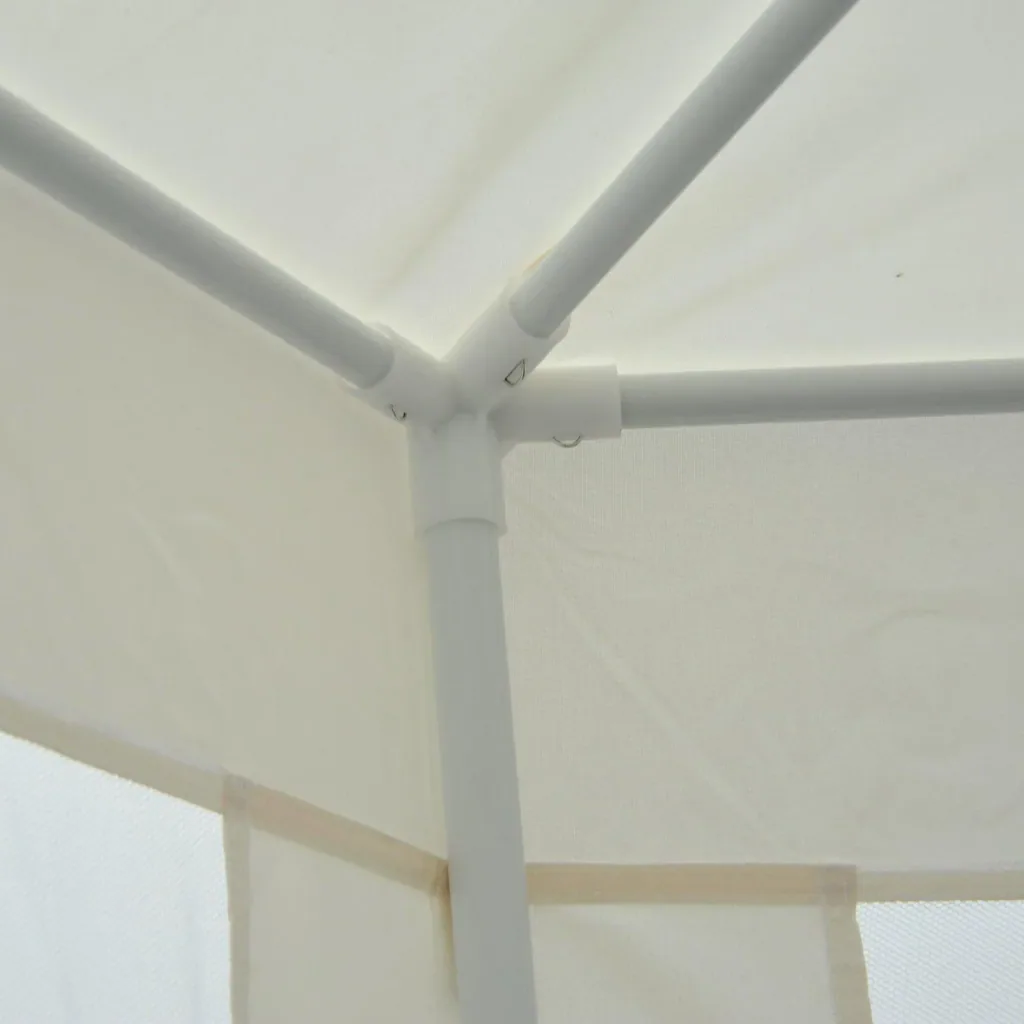 Pavilion 3.9m x 3.9m party tent hexagonal cream