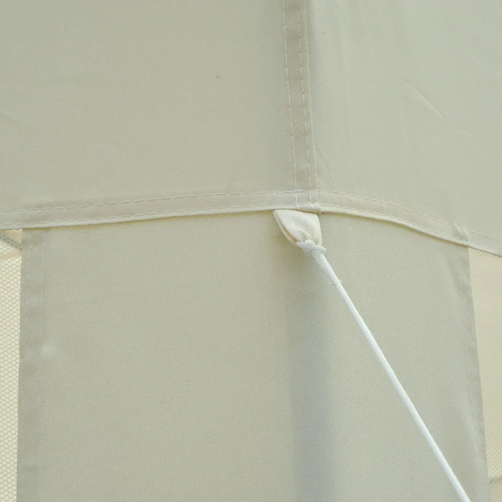 Pavilion 3.9m x 3.9m party tent hexagonal cream