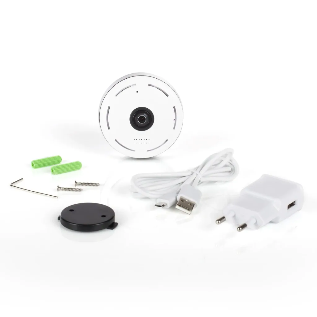 HD IP camera with 360° pan function and night vision