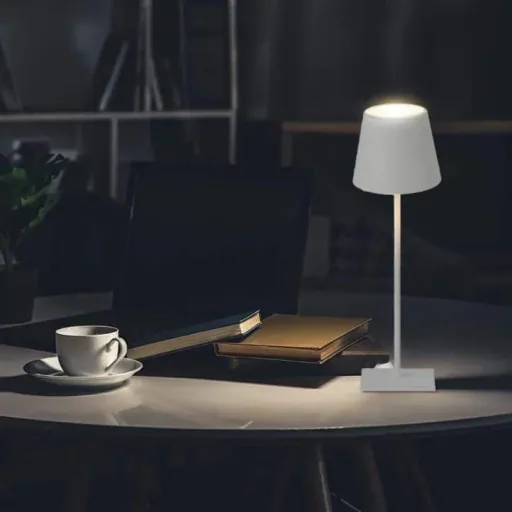 VT-7703 Table Lamp - 3000K - Dimmable by Touch - Rechargeable - White