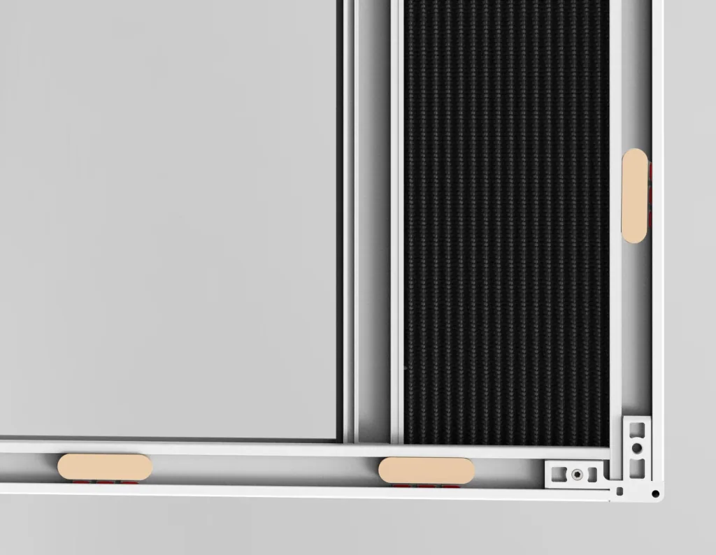 Door pleated blind 100 x 215 cm, drill-free