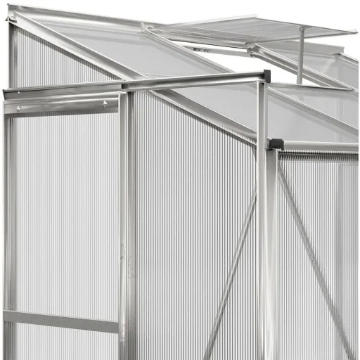 Aluminum side greenhouse 192x127x202cm with window