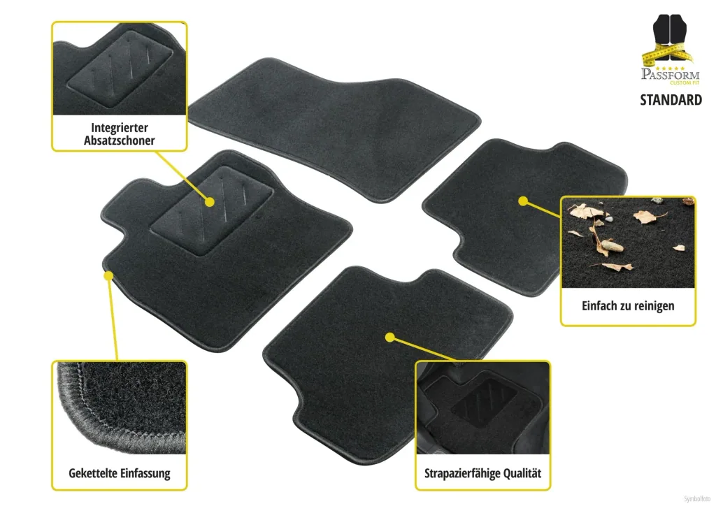 Custom-fit floor mats for Daihatsu Cuore built 10/2003 - 08/2007
