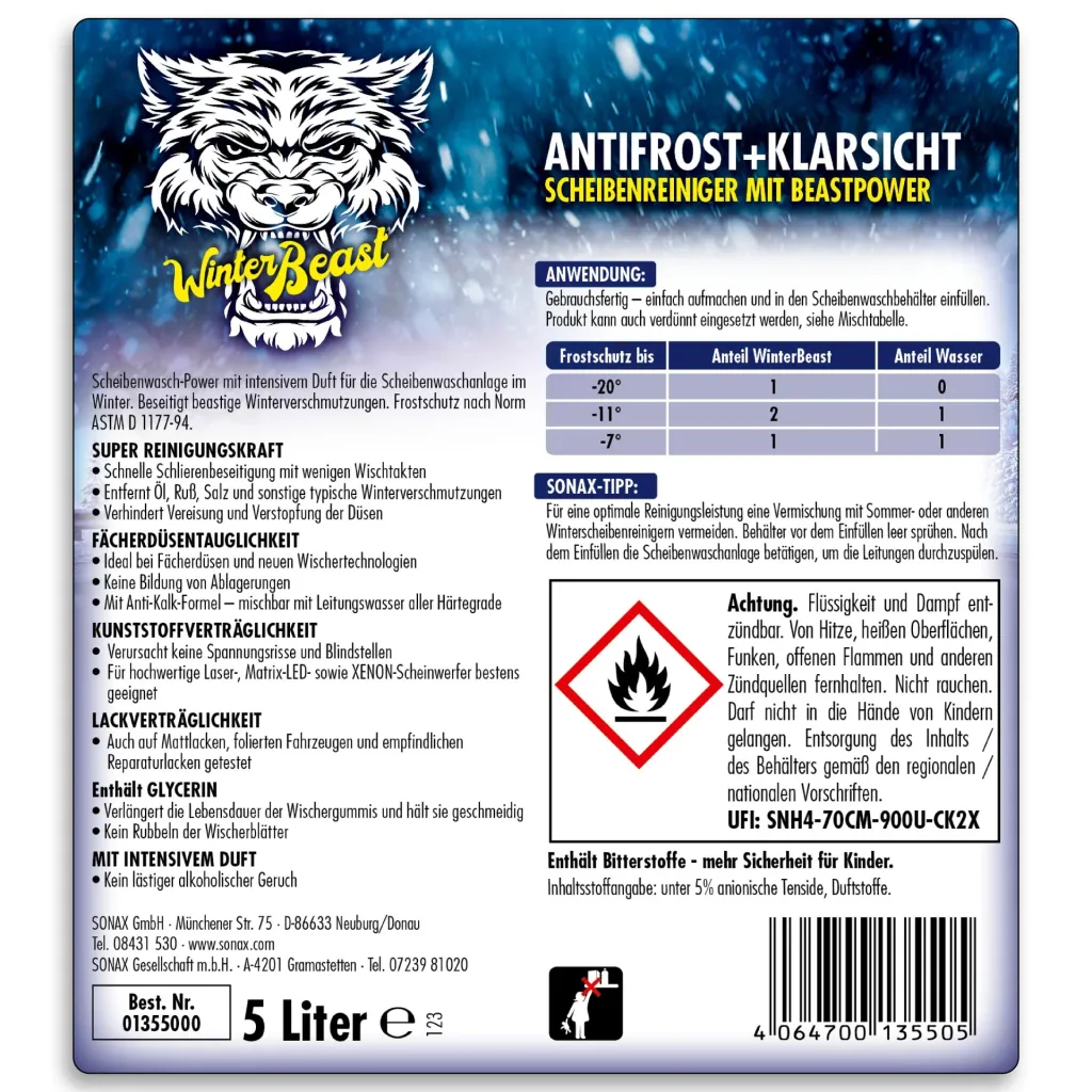 AntiFrost and KlarSicht - "Winter Beast" -20°C, 5 liters
