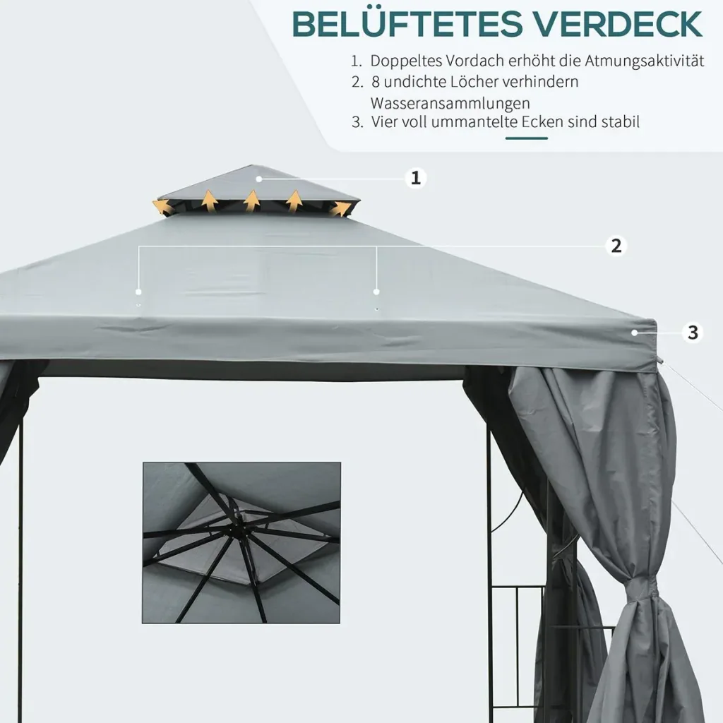 Gartenpavillon Pavillon ca. 3 x 3