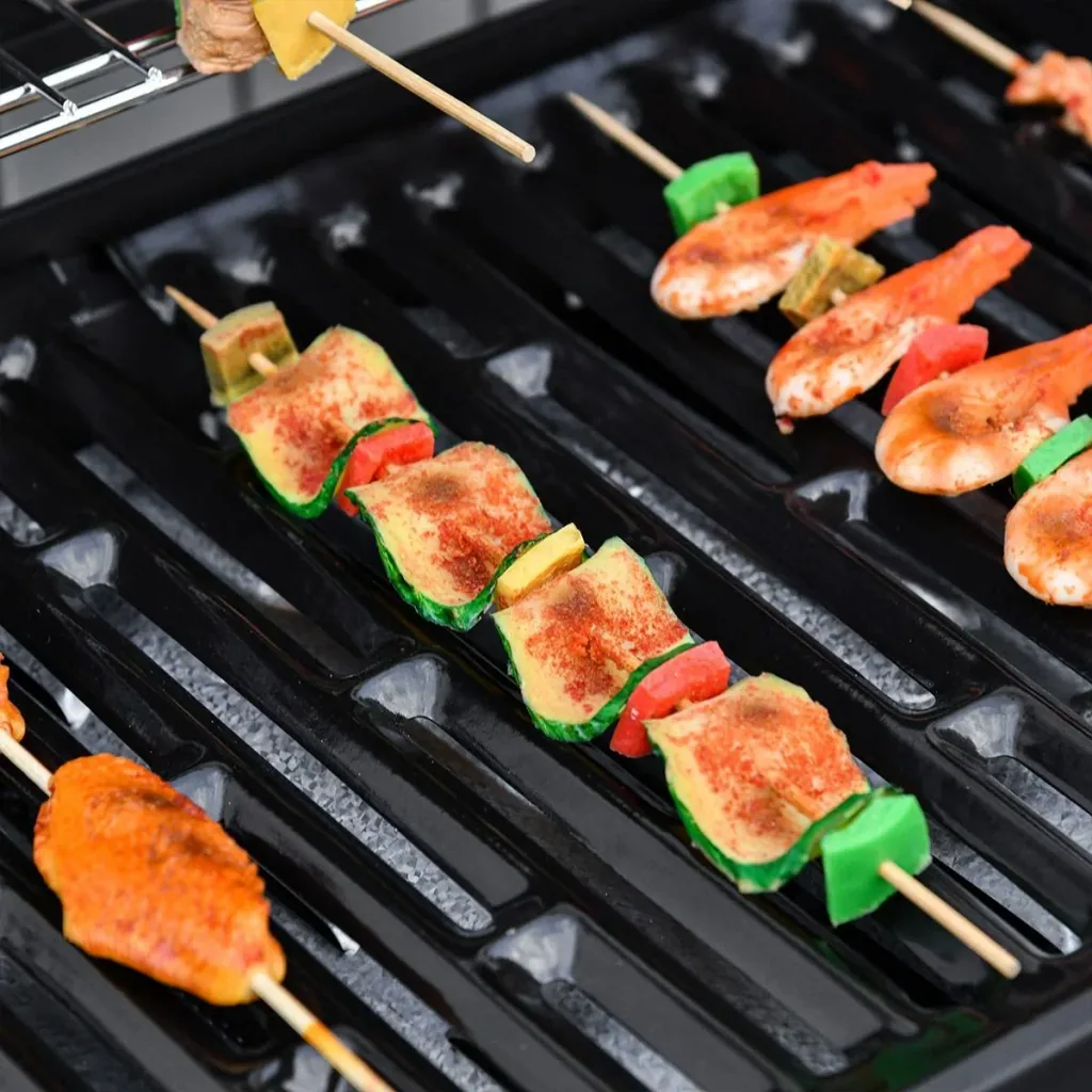 Grill cart with storage cabinet black