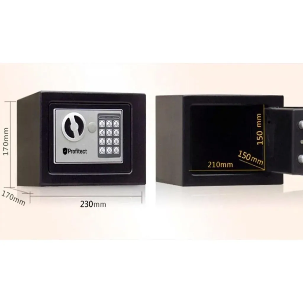 Electronic Safe - 31x20x20 cm - Black
