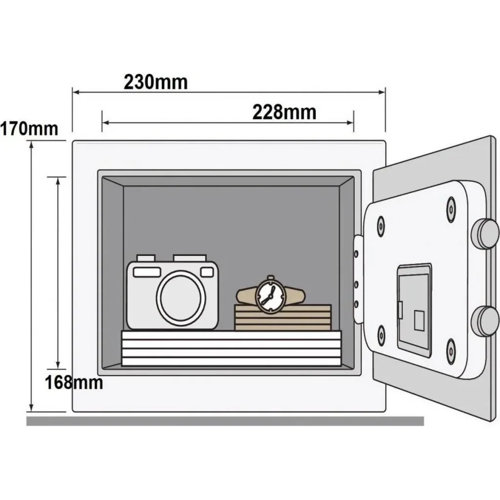 Electronic Safe - 31x20x20 cm - Black