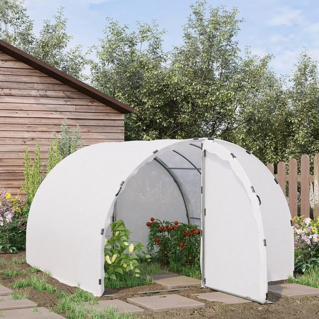 Plastic greenhouse walk-in greenhouse 287 x 292 x 195 cm garden tunnel plastic tunnel tunnel greenhouse greenhouse garden