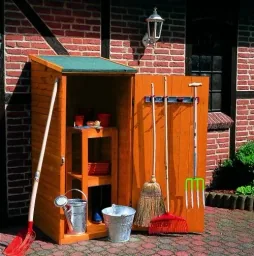 Small appliance cabinet, honey brown