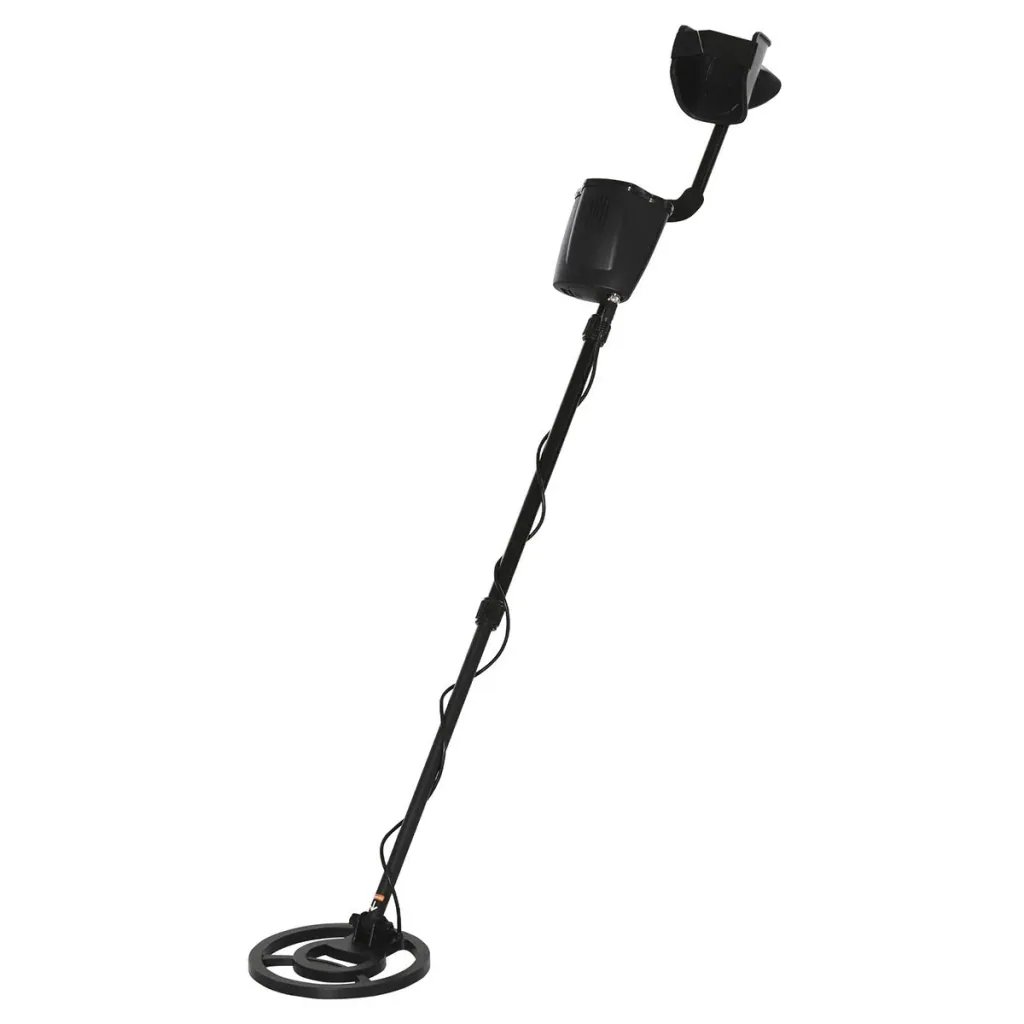 Metal detector metal detector for professionals and beginners waterproof Ø22 cm search coil aluminum ABS black 23 x 22 x 114-135 cm
