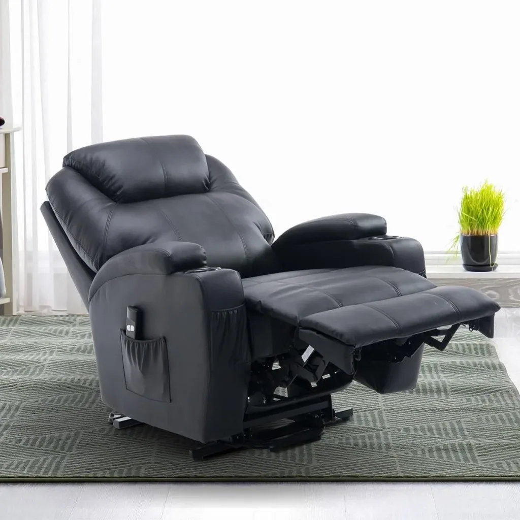 Riser chair TV chair with storage bag Massage chair with stand-up aid Relaxing chair adjustable angle Remote