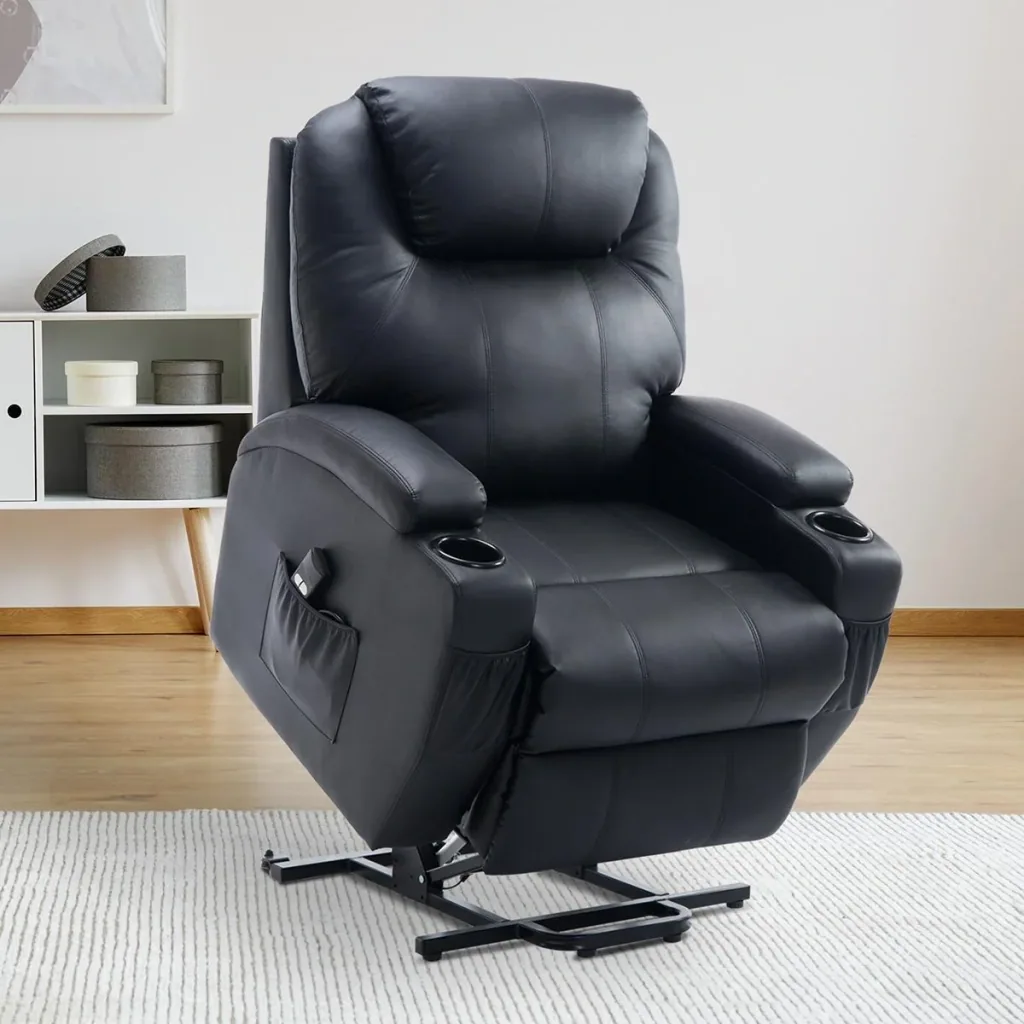 Riser chair TV chair with storage bag Massage chair with stand-up aid Relaxing chair adjustable angle Remote